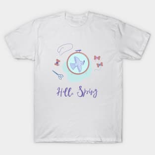 Dove of peace embroidery T-Shirt